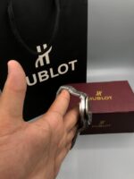 Hublot Silver Chain Black Dial Watch - Image 3
