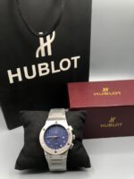 Hublot Silver Chain Blue Dial Watch