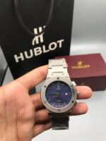 Hublot Silver Chain Blue Dial Watch - Image 3